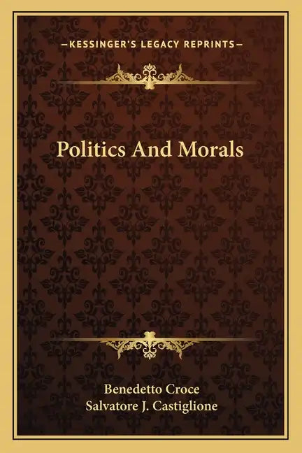 Politics and Morals - Paperback