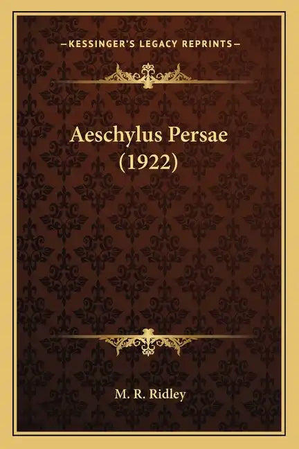 Aeschylus Persae (1922) - Paperback