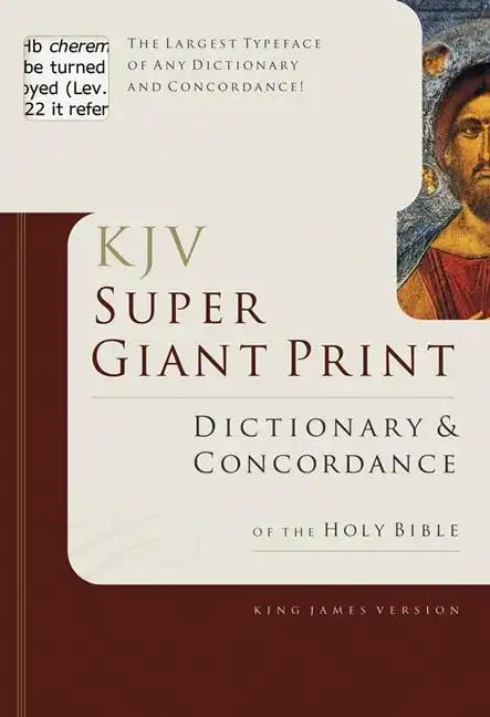 Super Giant Print Bible Dictionary and Concordance - Hardcover