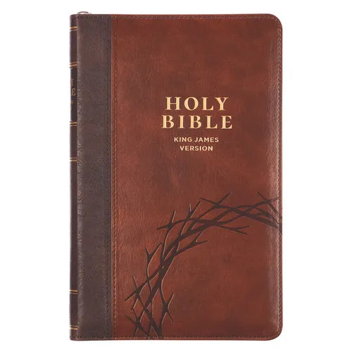 KJV Bible Deluxe Gift Faux Leather, Amazing Grace, Two-Tone W/Zipper Isa. 53:5 - Paperback