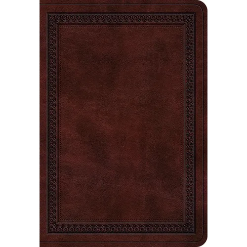 ESV Value Large Print Compact Bible (Trutone, Mahogany, Border Design) - Imitation Leather