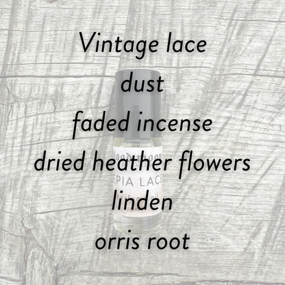 Sepia Lace Perfume Oil - Lace, Dust, Heather & Linden