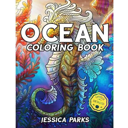 Ocean Coloring Book: Adult Coloring Book: 30 Stress Relieving Ocean Marine Life Animal Designs for Anger Release, Adult Relaxation and Meditation - Paperback