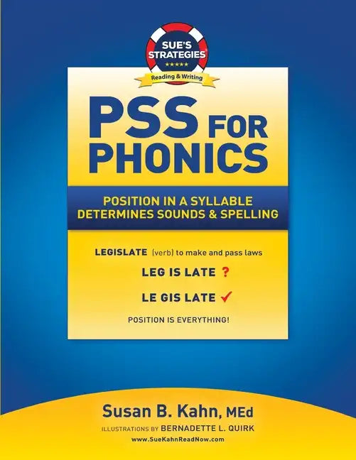 PSS For Phonics: Position In A Syllable Determines Sounds & Spelling - Paperback