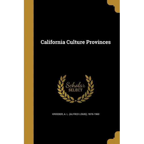 California Culture Provinces - Paperback