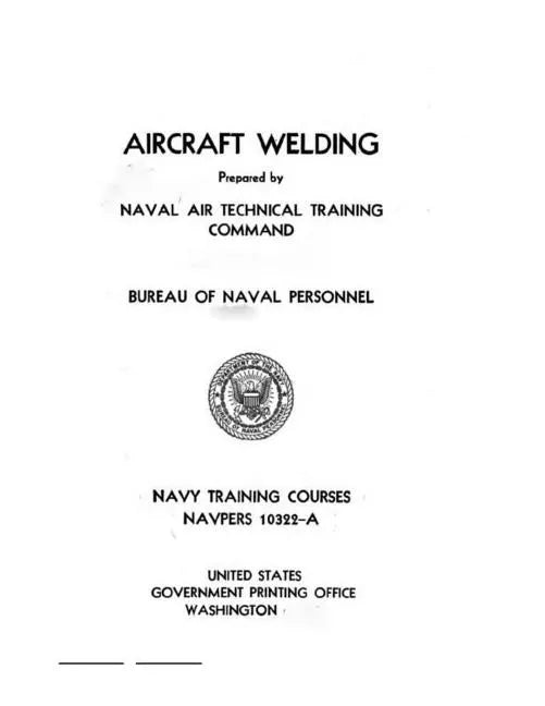 Aircraft Welding, NAVPERS - Paperback