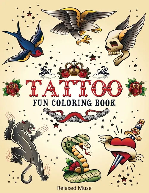 Tattoo Fun Coloring Book - Paperback