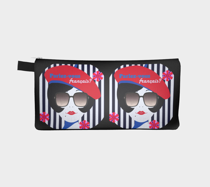 Parlez-vous Francais?  French Girl Pencil Case