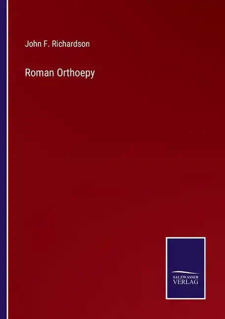 Roman Orthoepy - Paperback