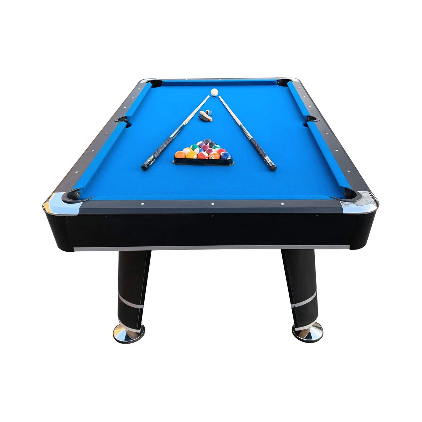 8-Foot Professional Blue Billiard Pool Table With Cues And Balls (SAK31628)