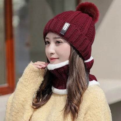Warm Knitted Beanie & Scarf Women | Cozy Winter Bundle