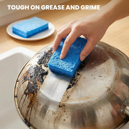 Metflavor Kitchen Sponges, 12 Count, Non-Scratch Scrub Sponge, Dual Sided Cleaning Sponges for Dishes, Kitchen, Bathroom