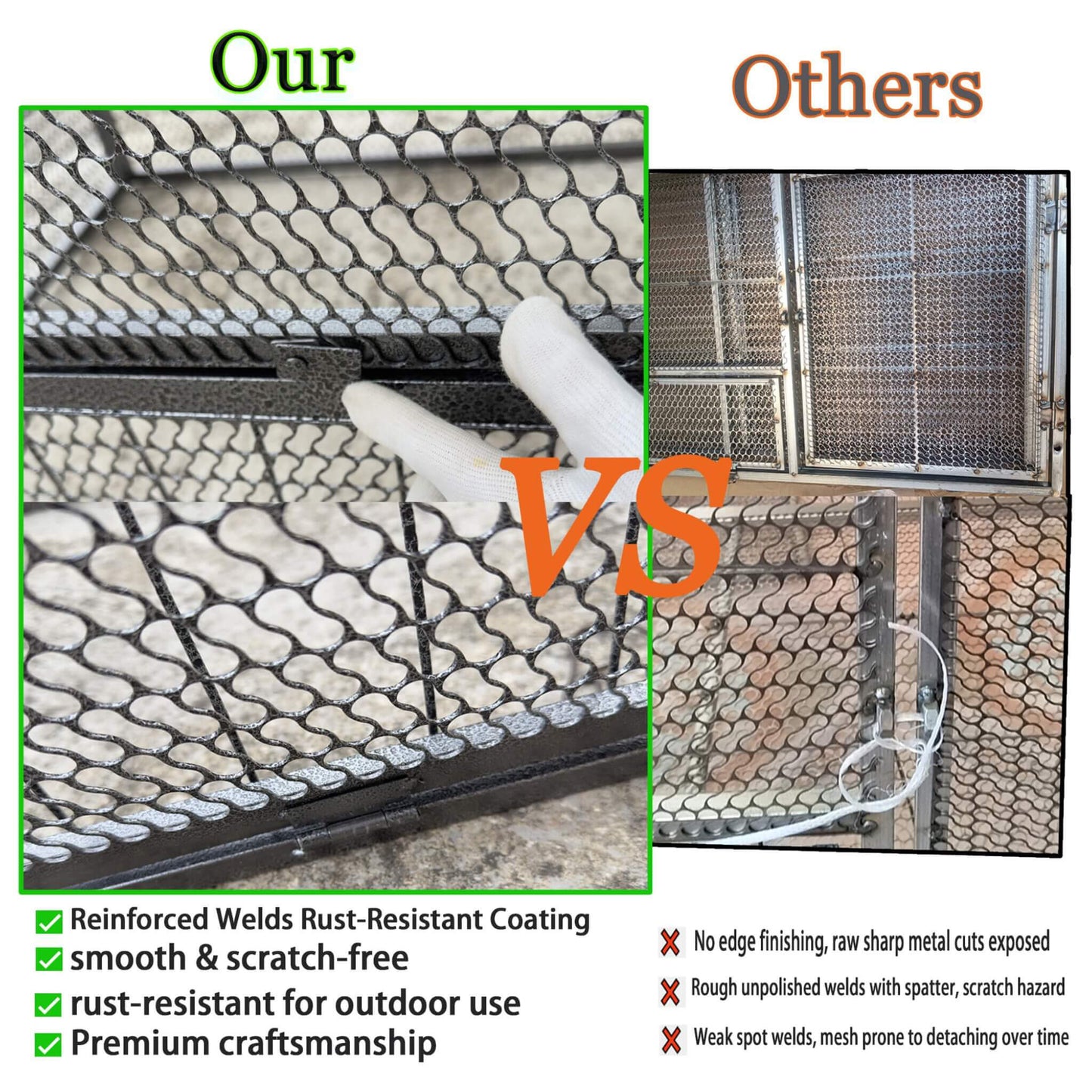 83-Inch Heavy-Duty Outdoor Metal Chicken Coop (SAK24679)