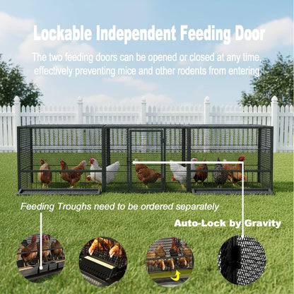 83-Inch Heavy-Duty Outdoor Metal Chicken Coop (SAK24679)