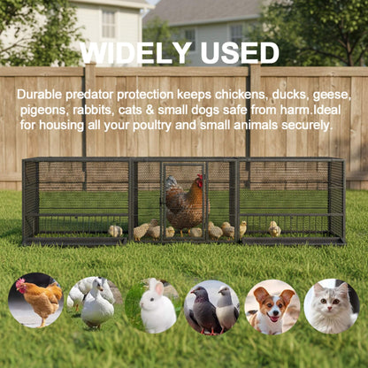 83-Inch Heavy-Duty Outdoor Metal Chicken Coop (SAK24679)