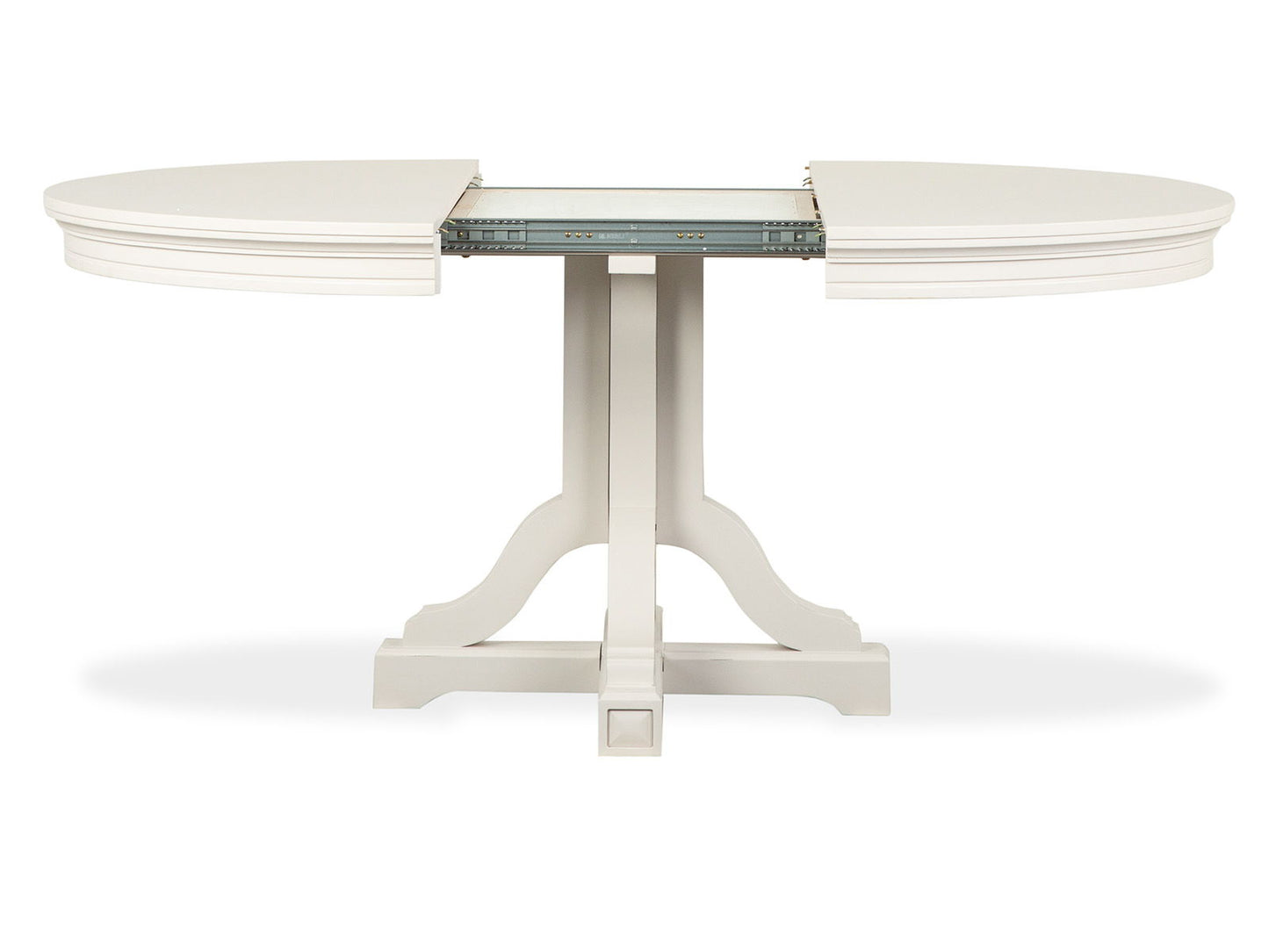 Willowbrook - Extendable 48" Round Dining Table - Egg Shell White