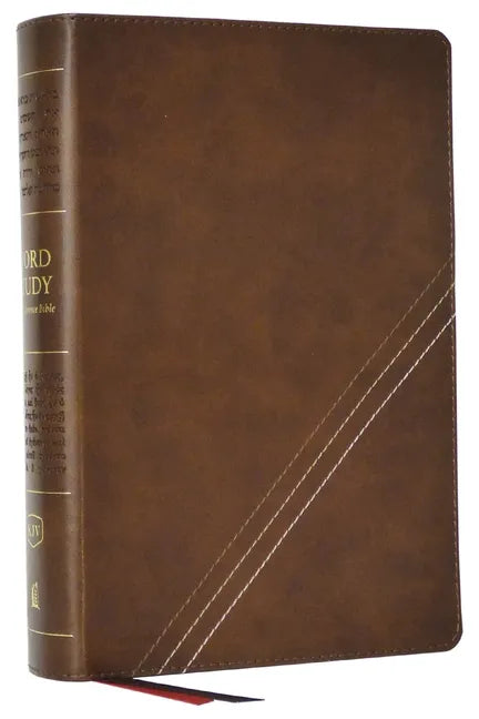 Kjv, Word Study Reference Bible, Leathersoft, Brown, Red Letter, Thumb Indexed, Comfort Print: 2,000 Keywords That Unlock the Meaning of the Bible - Imitation Leather