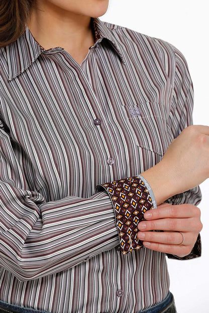 Burgundy Striped | Cinch Womens