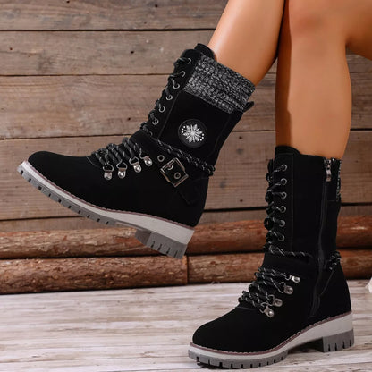 Lace-Up Ankle Combat Boots