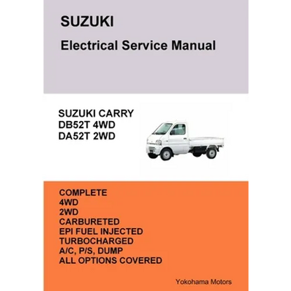 SUZUKI CARRY TRUCK Electrical Service Manual DB52T DA52T - Paperback