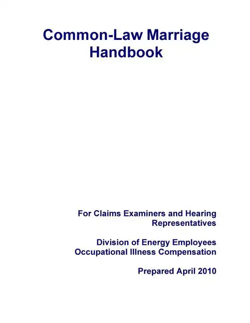 Common-Law Marriage Handbook - Paperback