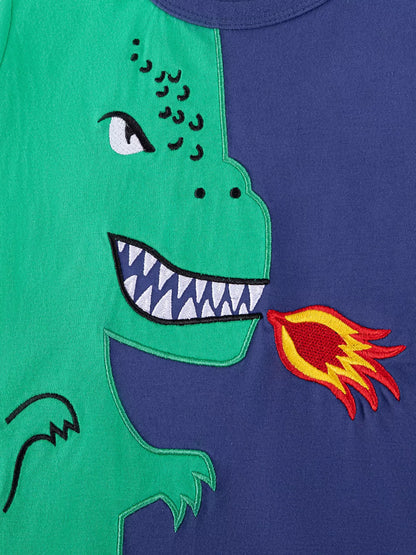 Children's Dinosaur Print Two-Tone Set