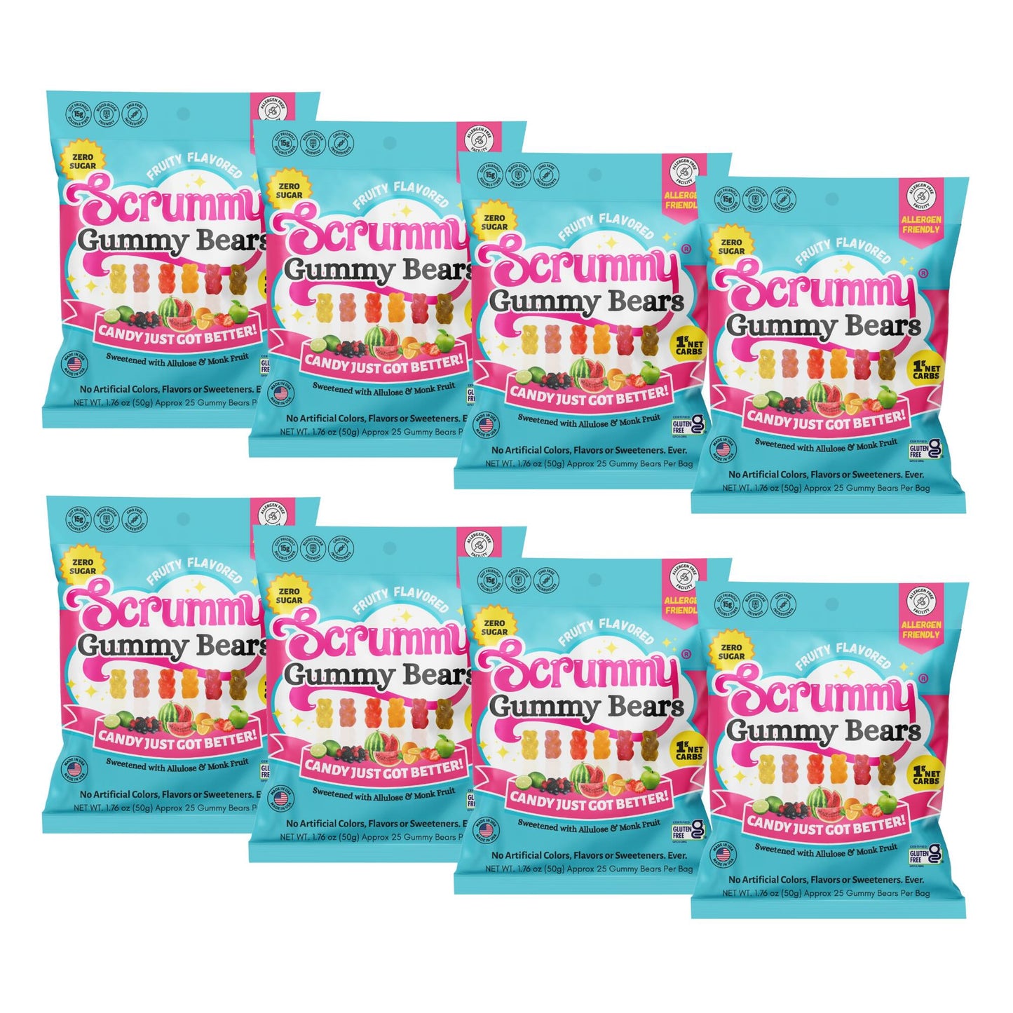 SWITCH® Scrummy Gummy Bears 8-ct Box 1.8oz Bags