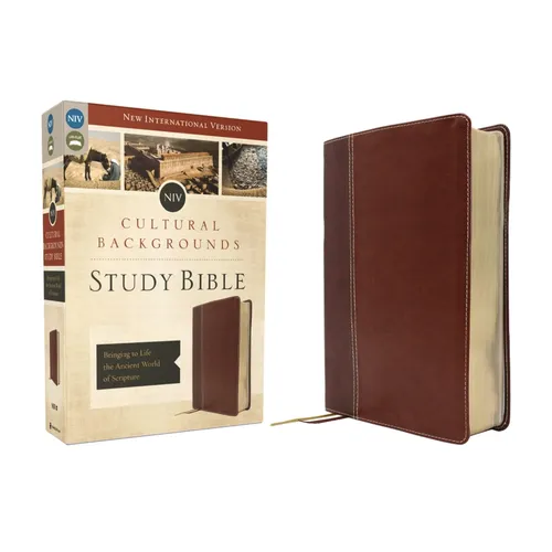 Niv, Cultural Backgrounds Study Bible (Context Changes Everything), Leathersoft, Brown, Red Letter: Bringing to Life the Ancient World of Scripture - Imitation Leather