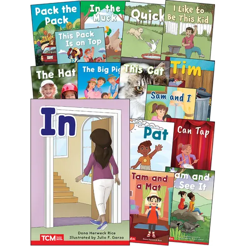 Decodable Books Grade Pk-K Set 1: 15-Book Set - Paperback