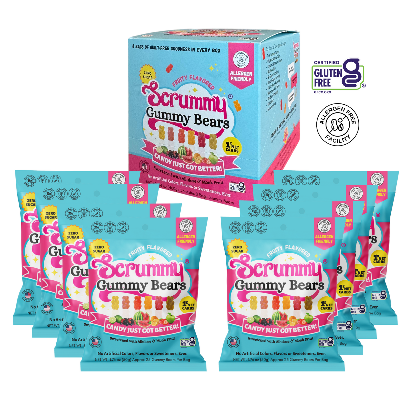 SWITCH® Scrummy Gummy Bears 8-ct Box 1.8oz Bags