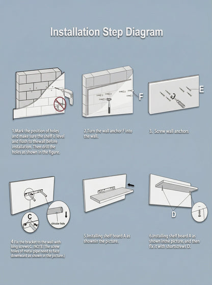 Floating Shelves Set of 4 – 15.8" Wall Shelves with Invisible Brackets