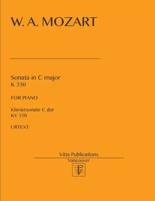 W. A. Mozart. Sonata in C major KV 330 - Paperback