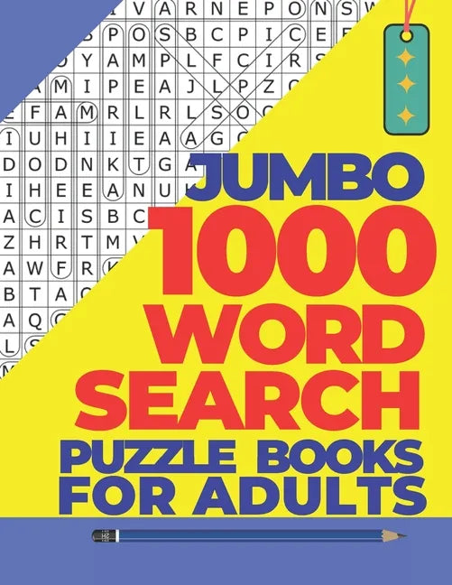 Jumbo 1000 Word Search Puzzle Books For Adults: The Biggest Brain Games Word Search Puzzles - Paperback