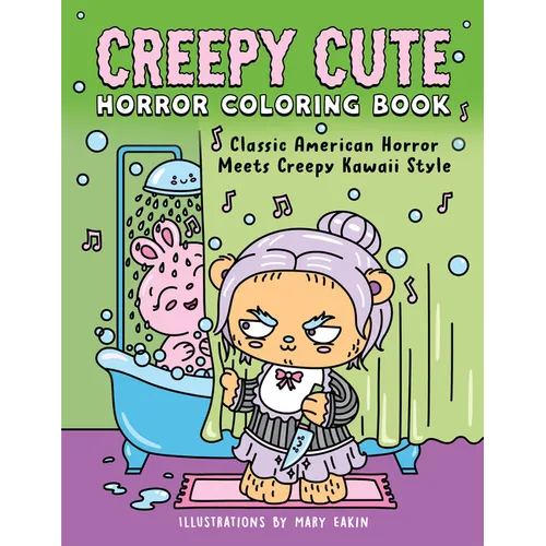 Creepy Cute Horror Coloring Book: Classic American Horror Meets Creepy Kawaii Style - Paperback