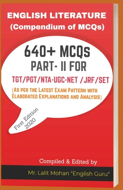 English Literature: (COMPENDIUM OF MCQs PART- II) - Paperback