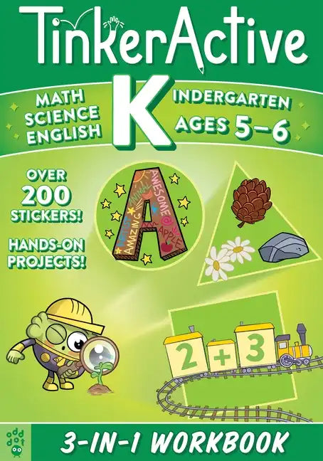 Tinkeractive Kindergarten 3-In-1 Workbook: Math, Science, English Language Arts - Paperback