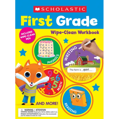 Scholastic First Grade Wipe-Clean Workbook - Paperback