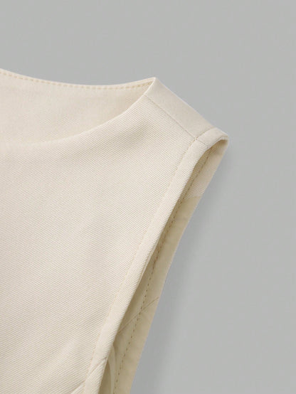 Women’s Minimalist Cinched-Waist Camisole – Single-Breasted Summer Tank