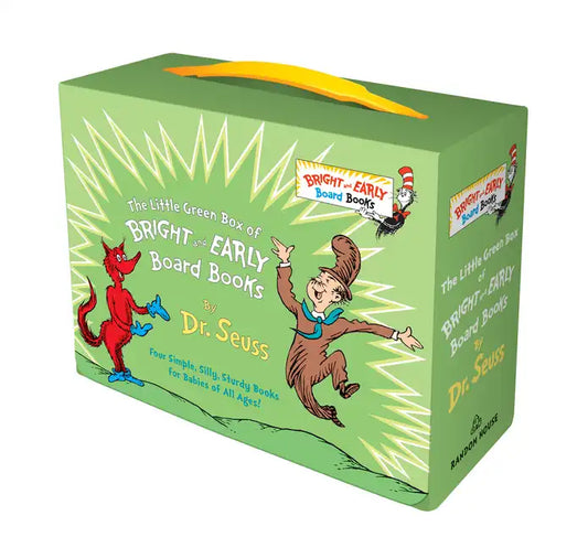 Little Green Boxed Set of Bright and Early Board Books: Fox in Socks; Mr. Brown Can Moo! Can You?; There's a Wocket in My Pocket!; Dr. Seuss's ABC - Hardcover