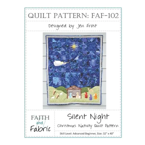Silent Night: Christmas Nativity Quilt Pattern - Paperback