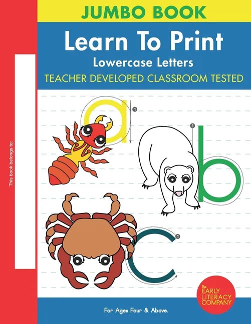 Learn To Print: Lowercase Letters - Paperback