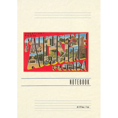 Vintage Lined Notebook Greetings from St. Augustine, Florida - Paperback