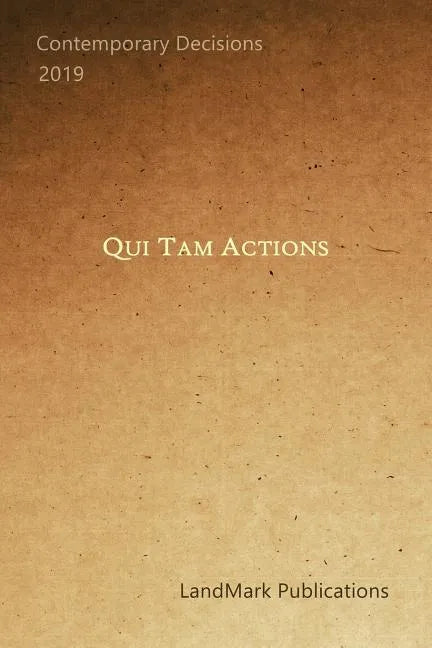 Qui Tam Actions - Paperback