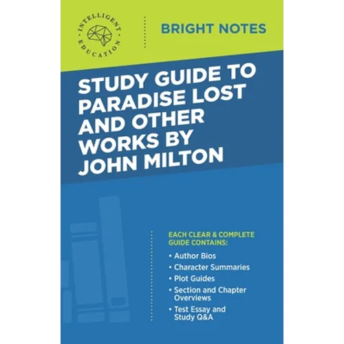 Study Guide to Paradise Lost and Other Works by John Milton - Paperback