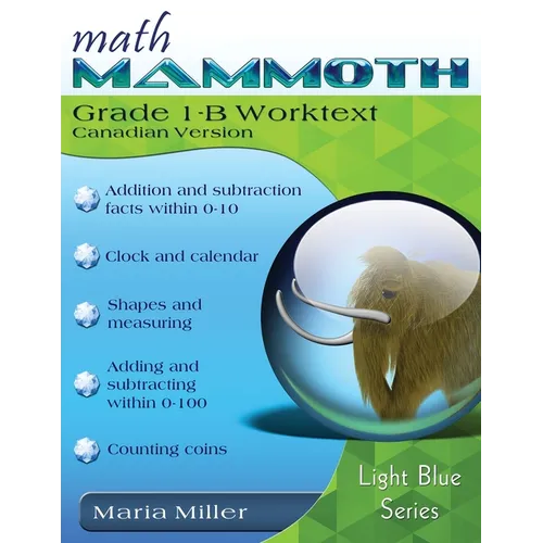 Math Mammoth Grade 1-B Worktext (Canadian Version) - Paperback