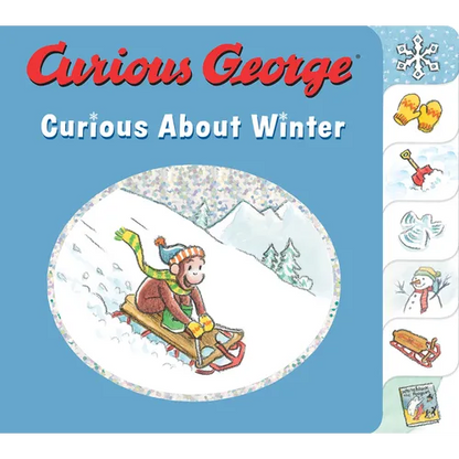 Curious George Curious about Winter: A Winter and Holiday Book for Kids - Board Book