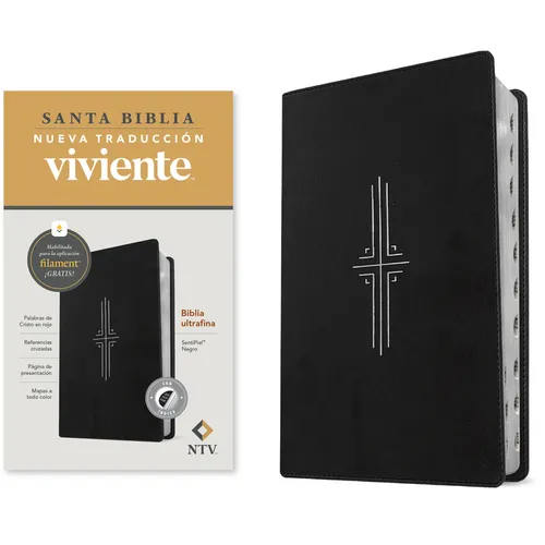 Biblia Ultrafina Ntv, Con Filament (Sentipiel, Negro, Índice, Letra Roja) - Imitation Leather