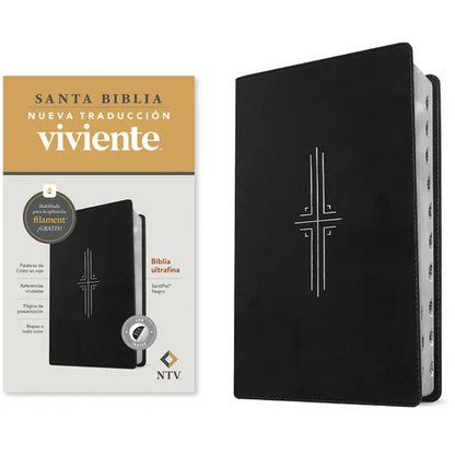Biblia Ultrafina Ntv, Con Filament (Sentipiel, Negro, Índice, Letra Roja) - Imitation Leather