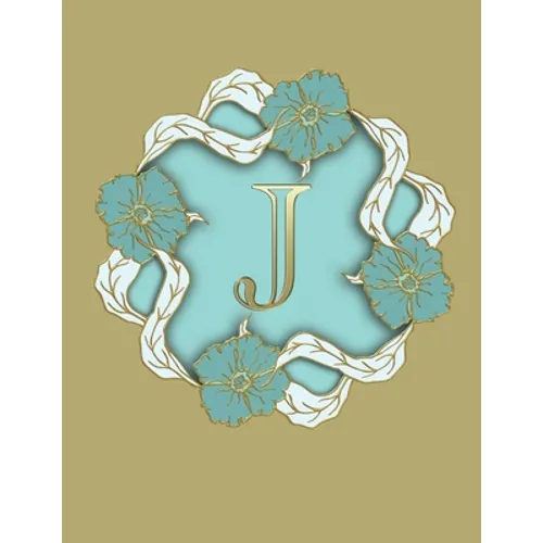 J: 100 Pages 8.5" X 11" Monogram Notebook College Ruled Line Paper - Paperback