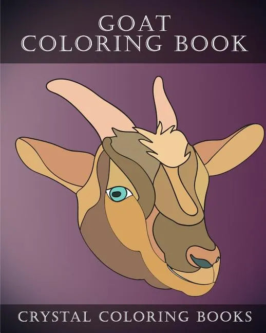Goat Coloring Book: 30 Simple Goat Face Line Drawing Coloring Pages - Paperback